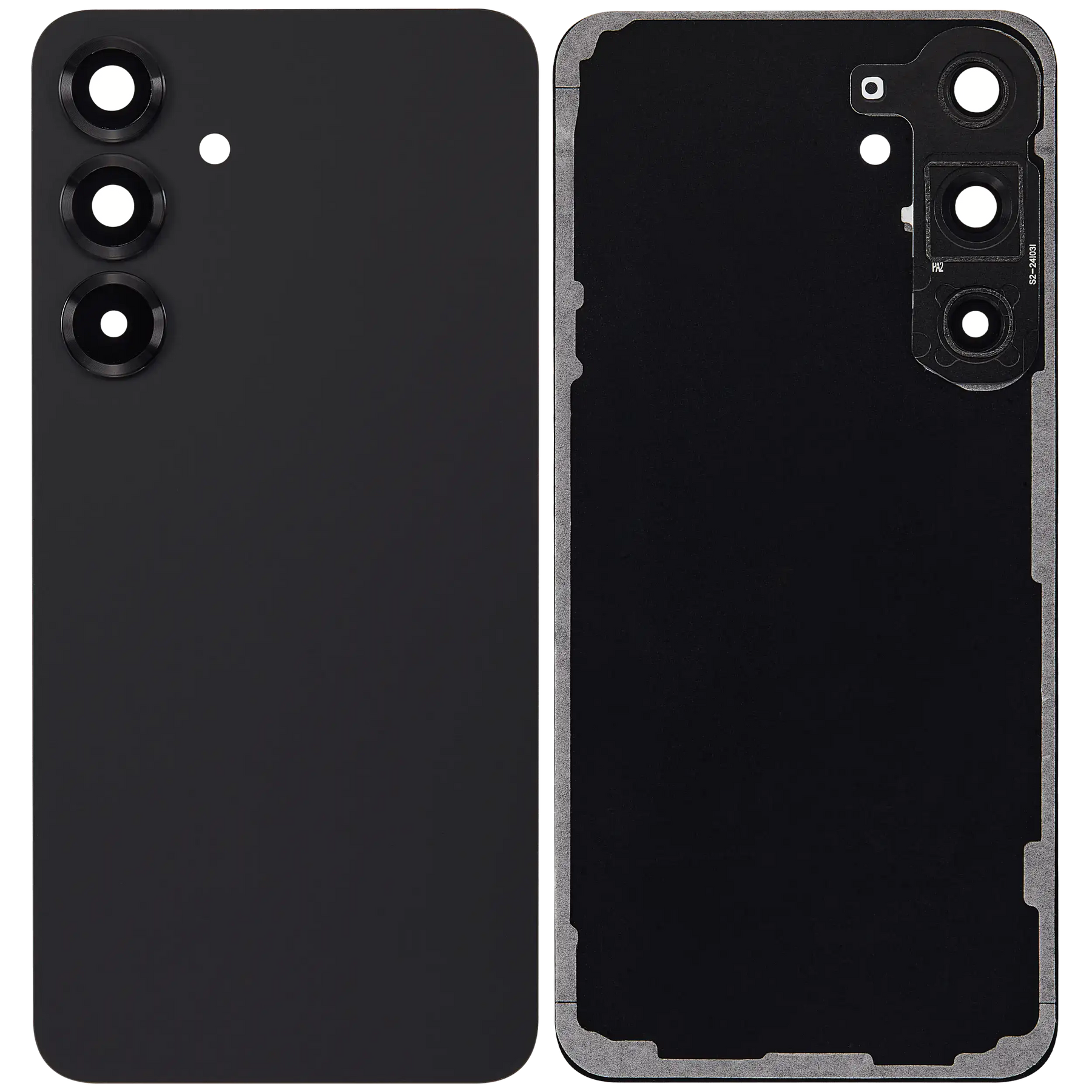 Back Cover Glass With Camera Lens Compatible For Samsung Galaxy S25 Plus 5G (No Logo) (Aftermarket Plus) (Blue Black)