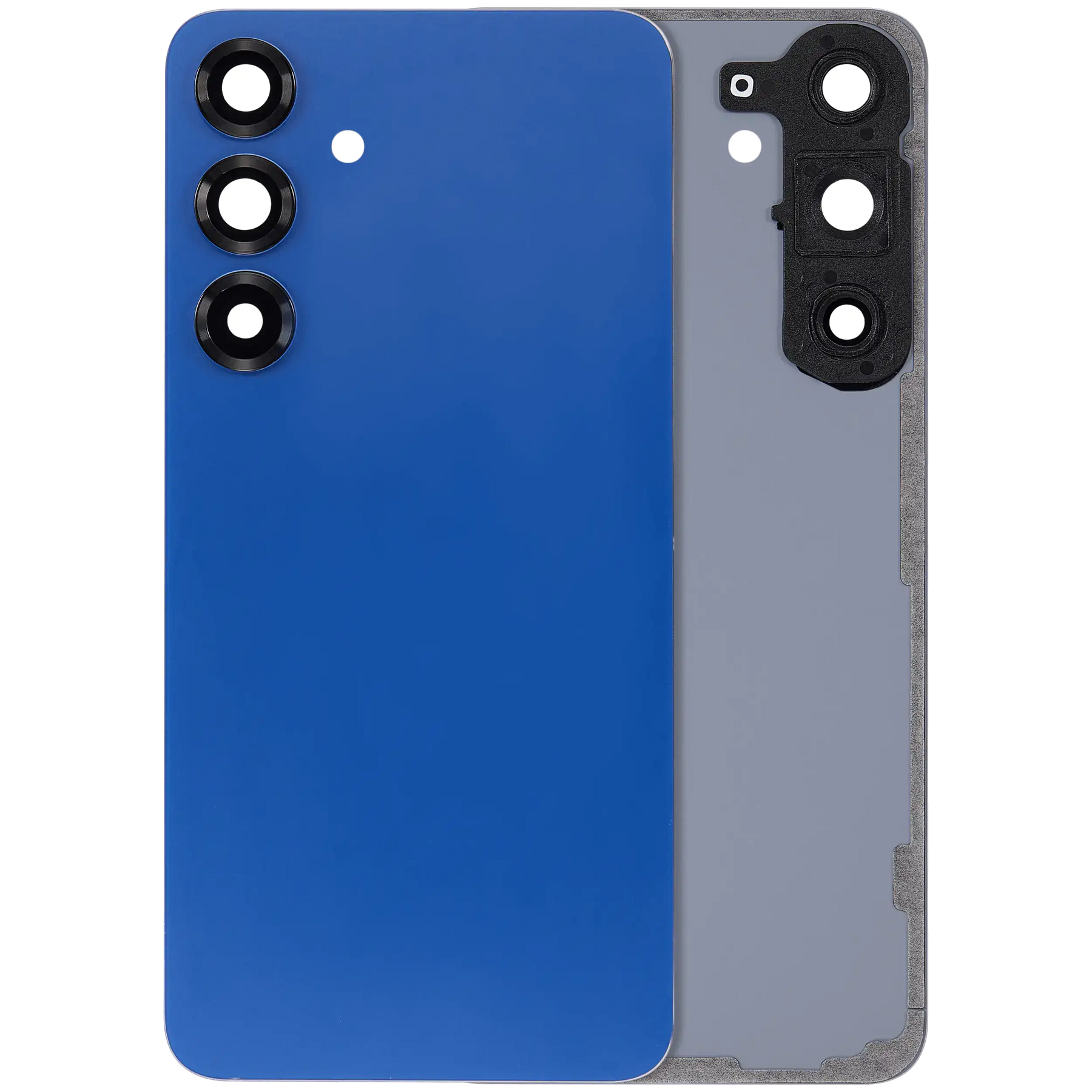 Back Cover Glass With Camera Lens Compatible For Samsung Galaxy S25 Plus 5G (No Logo) (Aftermarket Plus) (Navy)