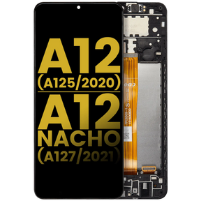LCD Assembly With Frame Compatible For Samsung Galaxy A12 (A125 / 2020) / A12 Nacho (A127 / 2021) (Refurbished) (All Colors)
