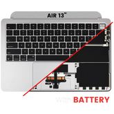 Top Case Assembly With Battery And Keyboard Compatible For MacBook Air 13" (A3113 / Mid 2024) (Silver) (US Keyboard)