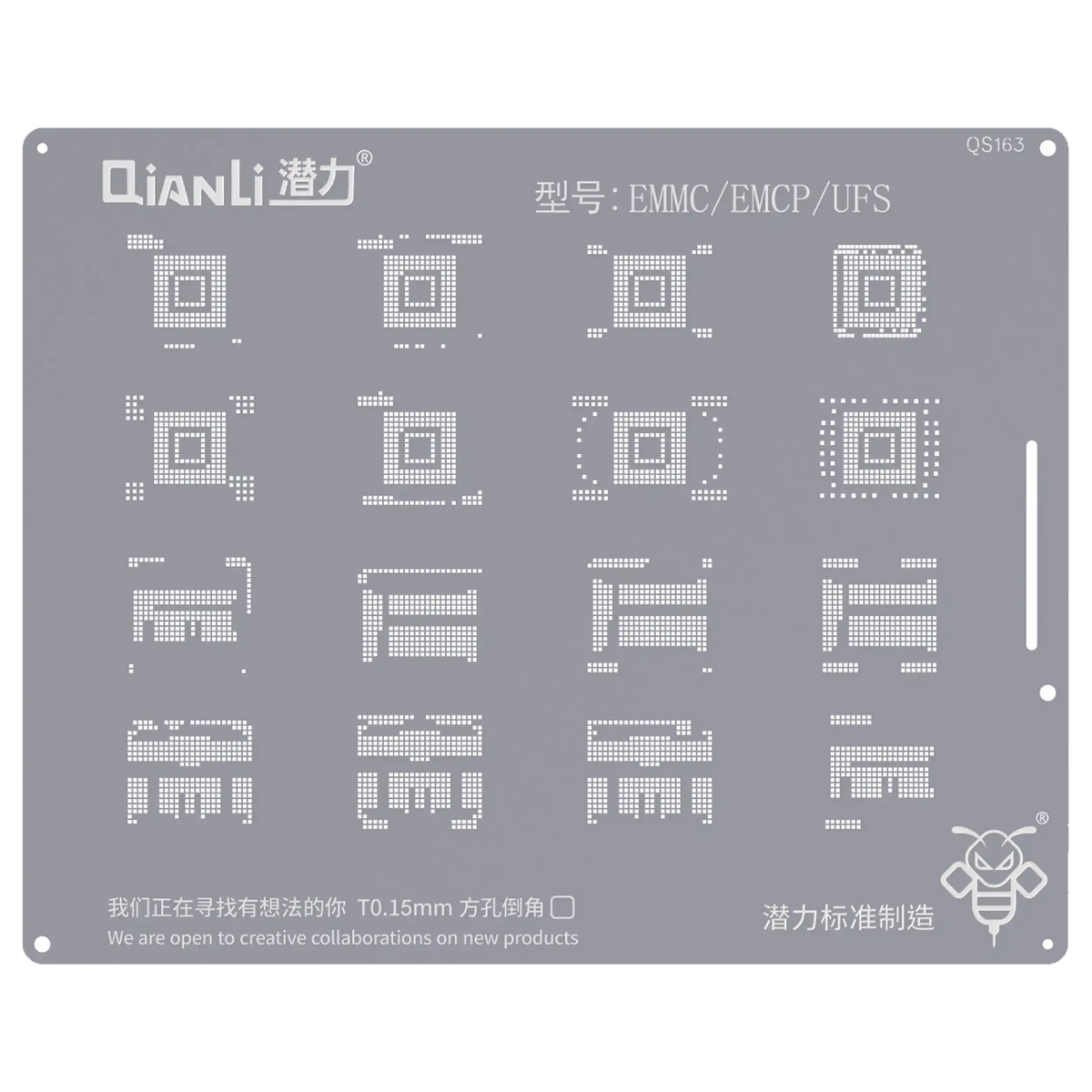 Bumblebee Stencil (QS163) For EMMC/EMCP/UFS (Qianli)