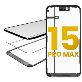 3 in 1 (Glass With OCA Pre-Installed + Frame) Compatible For iPhone 15 Pro Max (OCA Master)