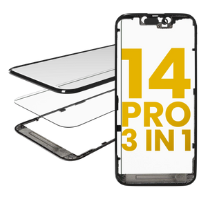 3 in 1 (Glass With OCA Pre-Installed + Frame) Compatible For iPhone 14 Pro (OCA Master)