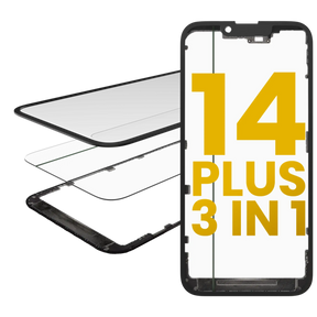 3 in 1 (Glass With OCA Pre-Installed + Frame) Compatible For iPhone 14 Plus (OCA Master)