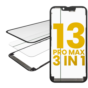 3 in 1 (Glass With OCA Pre-Installed + Frame) Compatible For iPhone 13 Pro Max (OCA Master)