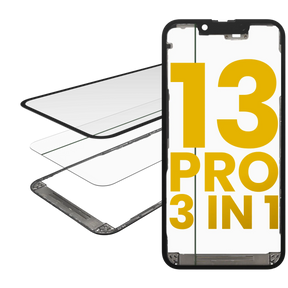 3 in 1 (Glass With OCA Pre-Installed + Frame) Compatible For iPhone 13 Pro (OCA Master)