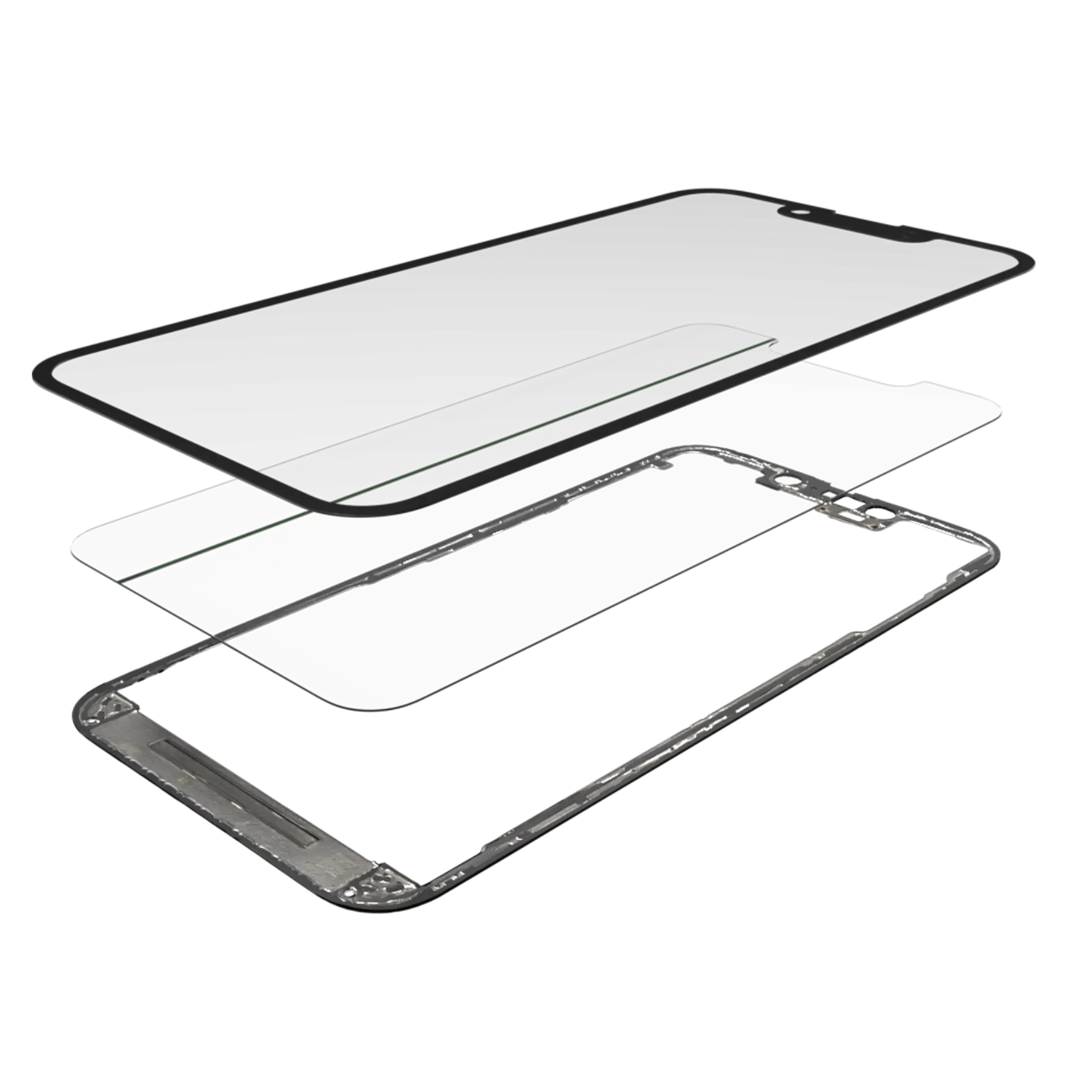 3 in 1 (Glass With OCA Pre-Installed + Frame) Compatible For iPhone 13 Pro (OCA Master)