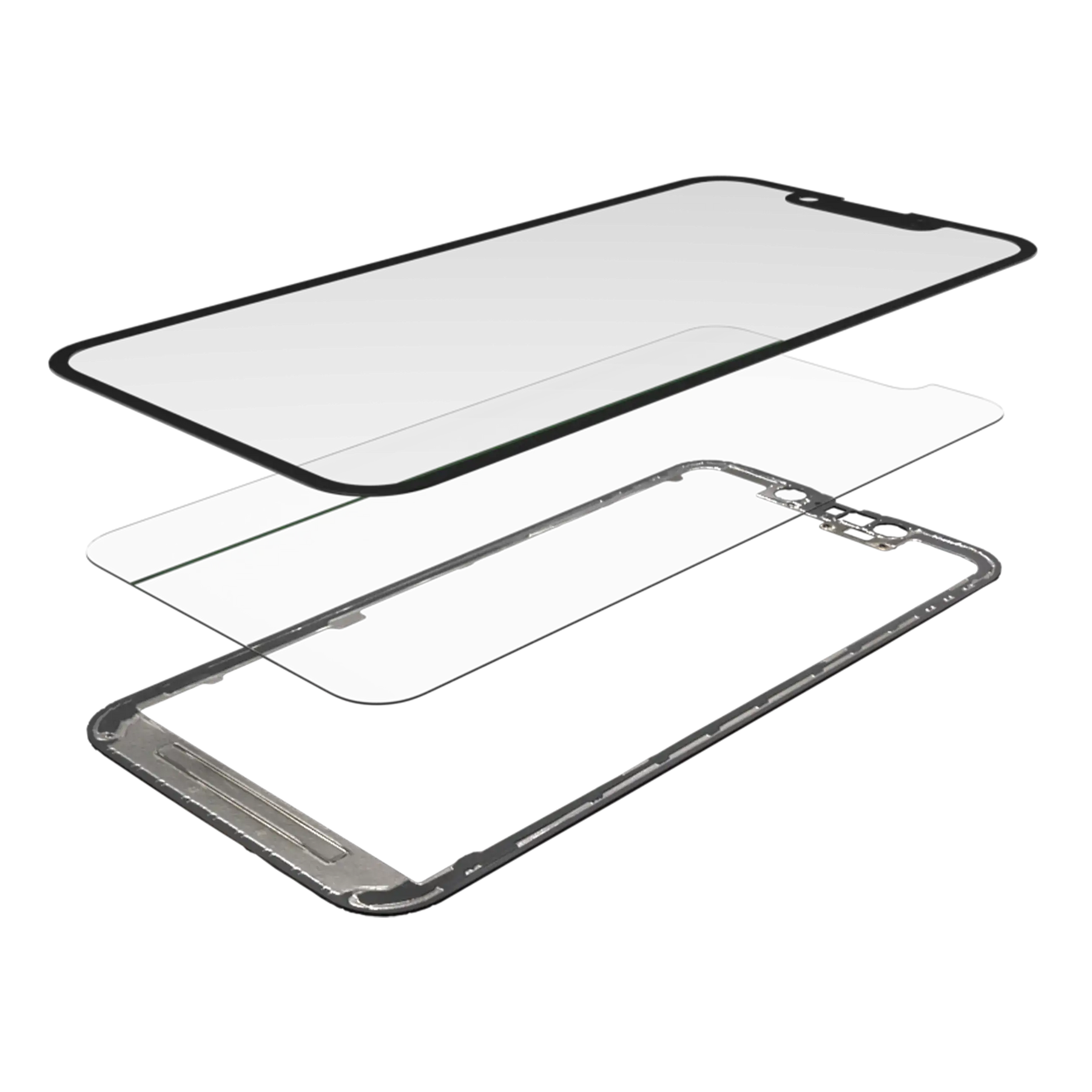 3 in 1 (Glass With OCA Pre-Installed + Frame) Compatible For iPhone 13 Mini (OCA Master)