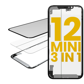 3 in 1 (Glass With OCA Pre-Installed + Frame) Compatible For iPhone 12 Mini (OCA Master)