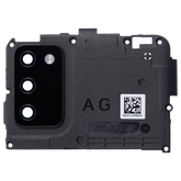 Back Camera Lens With Cover Bezel Ring Compatible For Samsung Galaxy A02S (A025 / 2020) (G Version) (Black)