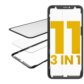 3 in 1 (Glass With OCA Pre-Installed + Frame) Compatible For iPhone 11 (OCA Master) (2 Pack)