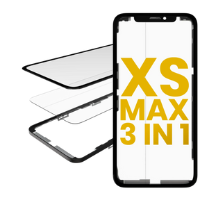 3 in 1 (Glass With OCA Pre-Installed + Frame) Compatible For iPhone XS Max (OCA Master)