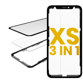 3 in 1 (Glass With OCA Pre-Installed + Frame) Compatible For iPhone XS (OCA Master)