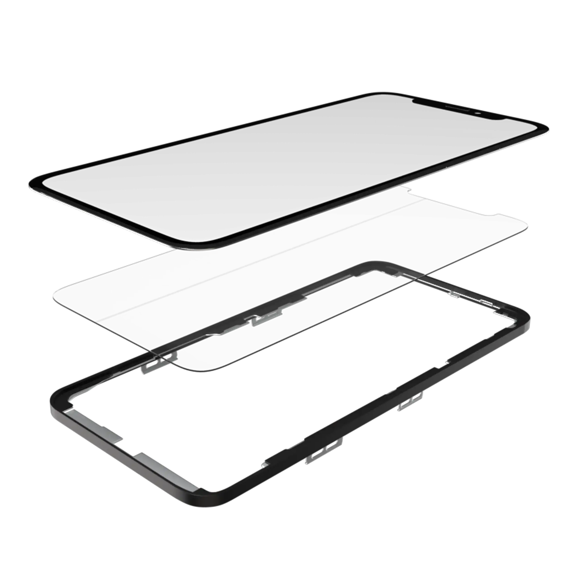 3 in 1 (Glass With OCA Pre-Installed + Frame) Compatible For iPhone XS (OCA Master)
