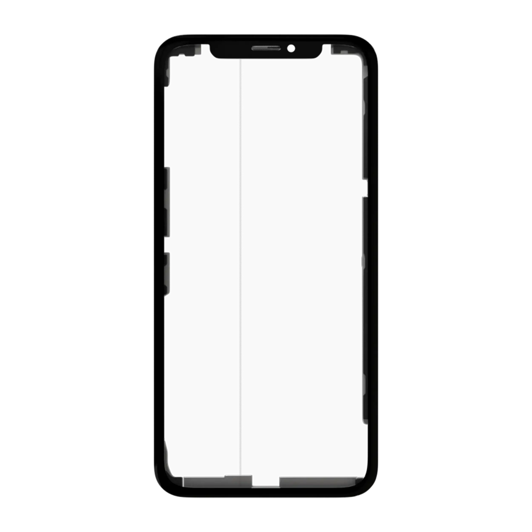 3 in 1 (Glass With OCA Pre-Installed + Frame) Compatible For iPhone X (OCA Master)