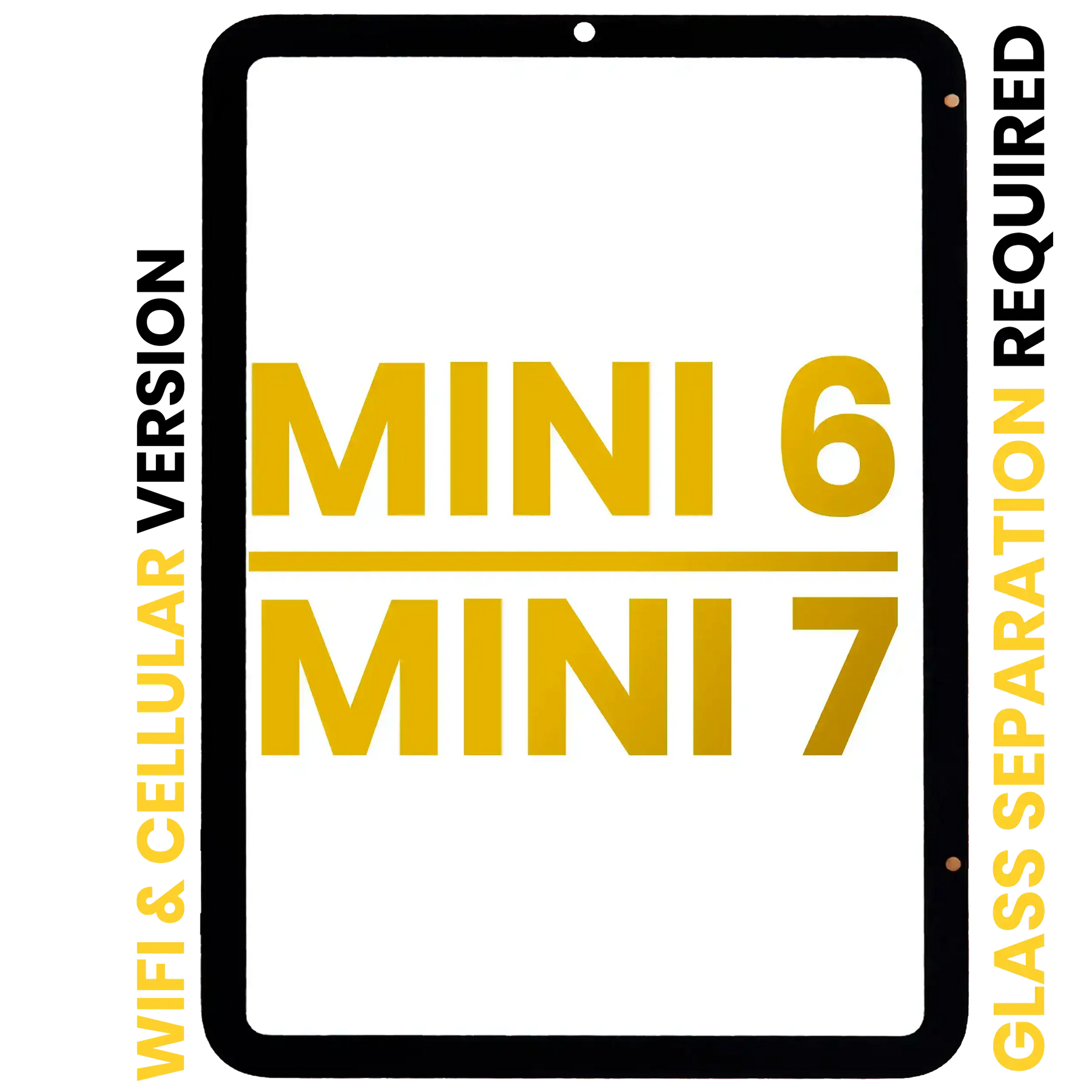 Digitizer Compatible For iPad Mini 6 (2021) / Mini 7 (2024) (WiFi / Cellular) (Glass Separation Required) (Premium) (All Colors)