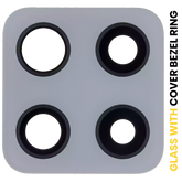 Back Camera Lens With Cover Bezel Ring Compatible For Samsung Galaxy A42 5G (A426 / 2020) (Prism Dot Gray)