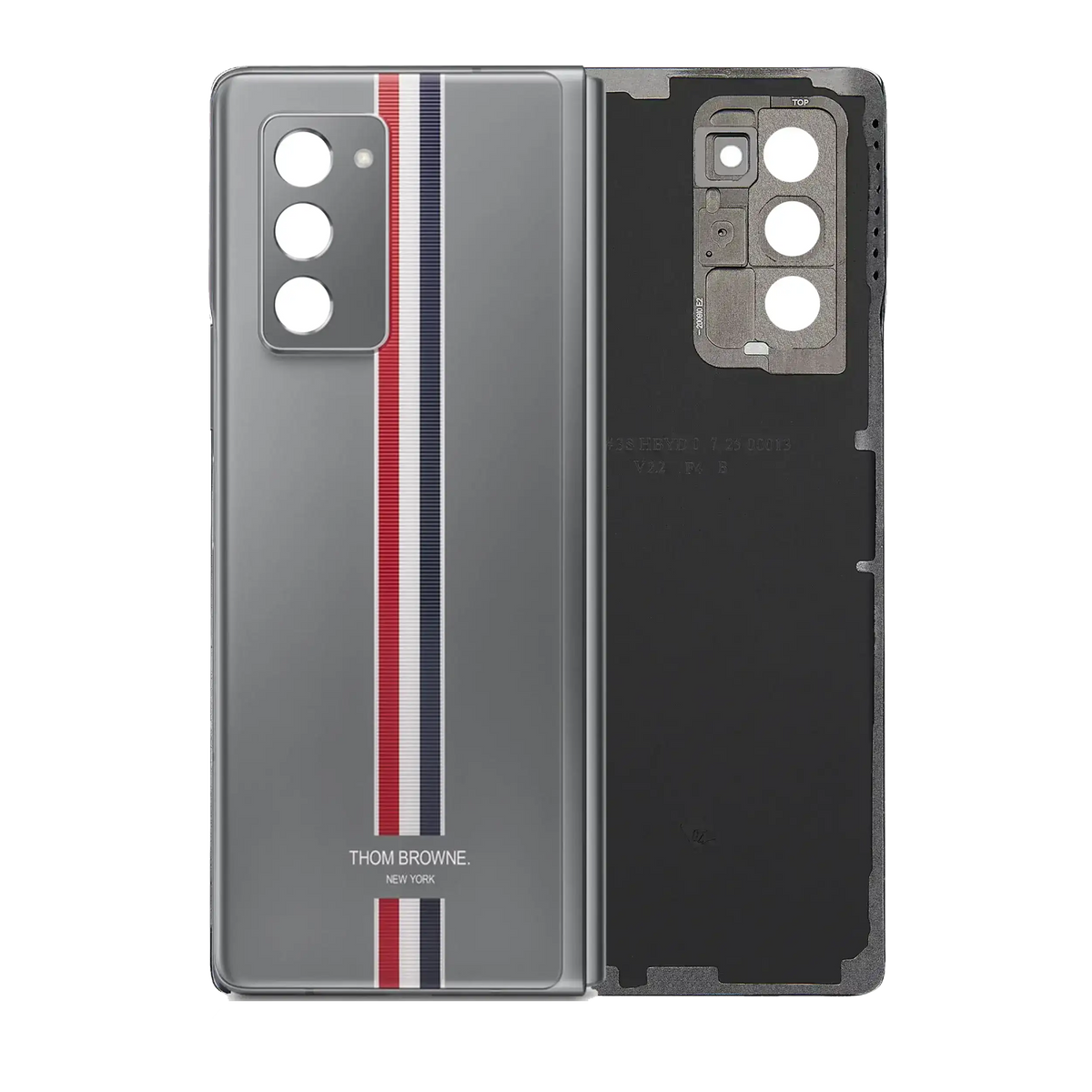 Back Cover Glass With Camera Lens Compatible For Samsung Galaxy Z Fold 2 (Service Pack) (Thom Brown Edition)
