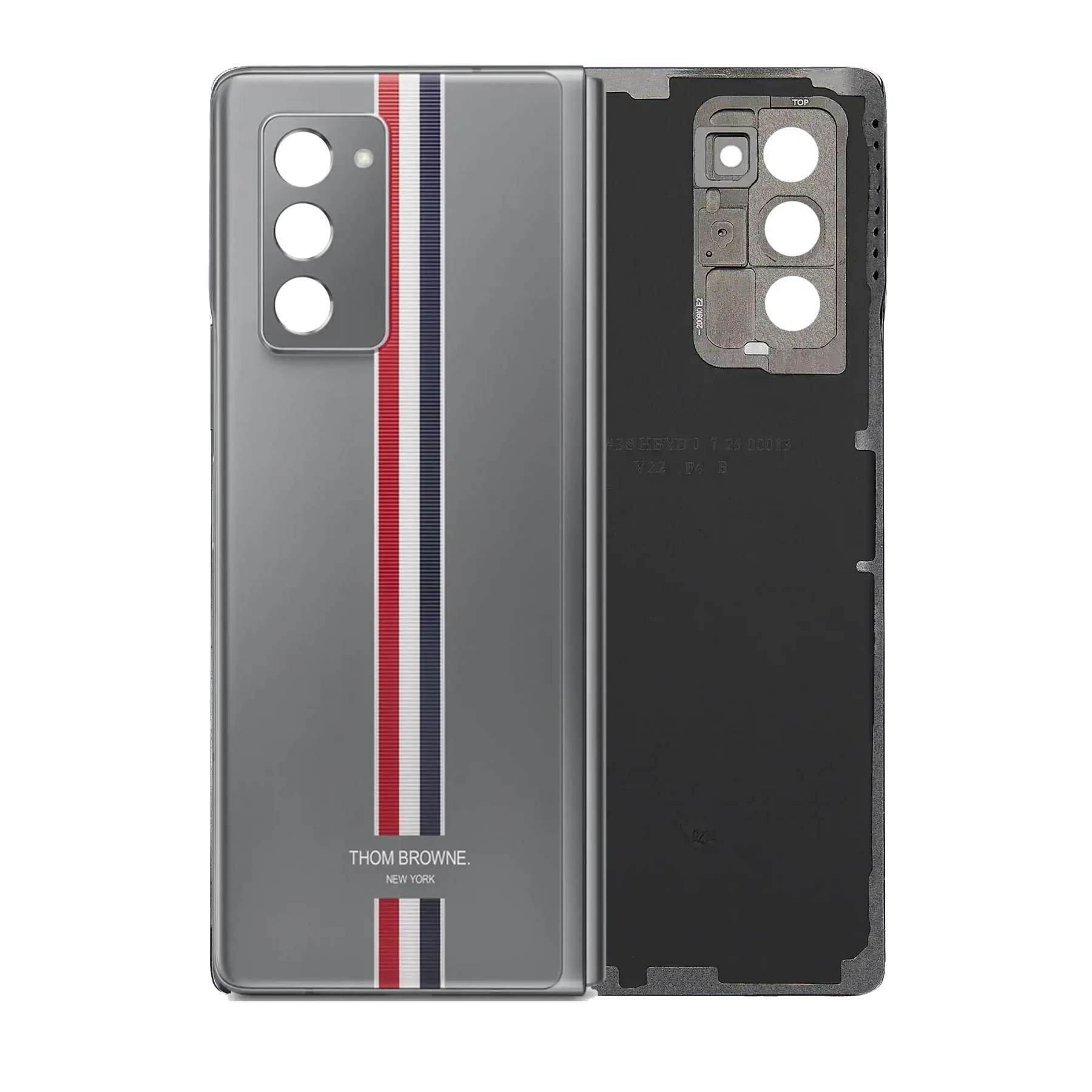 Back Cover Glass With Camera Lens Compatible For Samsung Galaxy Z Fold 2 (Service Pack) (Thom Brown Edition)