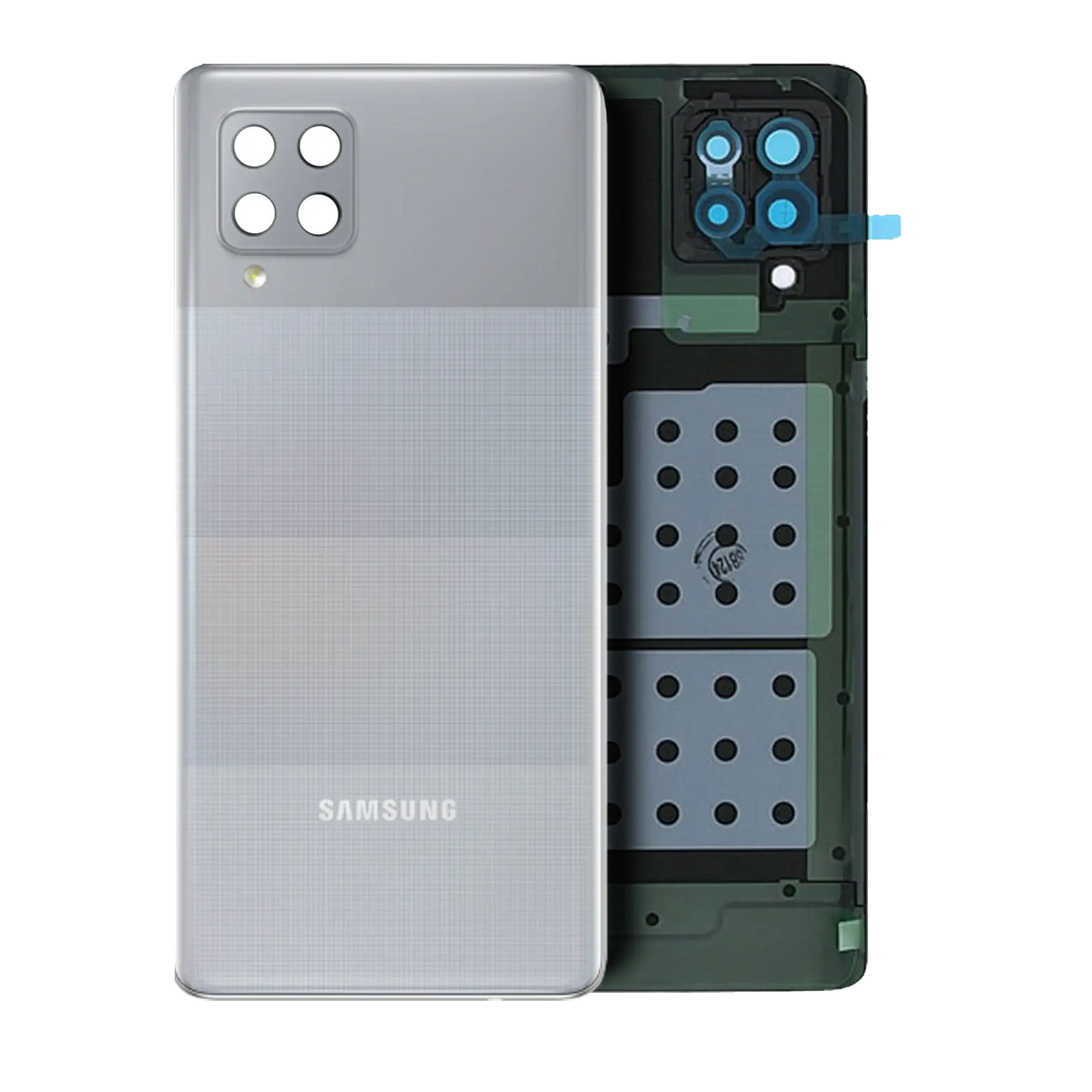 Back Cover Glass With Camera Lens Compatible For Samsung Galaxy A42 5G (A426 / 2020) (Service Pack) (Prism Dot Gray)