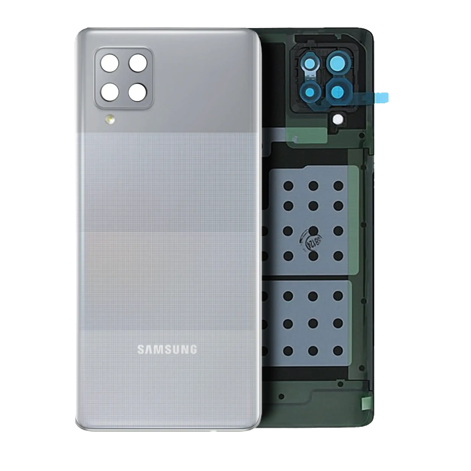 Back Cover Glass With Camera Lens Compatible For Samsung Galaxy A42 5G (A426 / 2020) (Service Pack) (Prism Dot Gray)