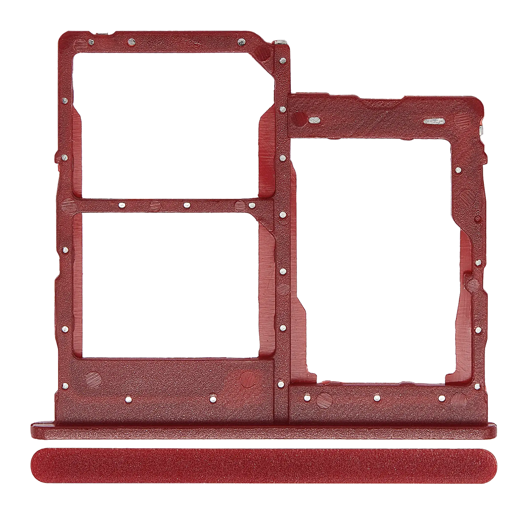 Dual Sim Card Tray Compatible For Samsung Galaxy A01 Core (A013 / 2020) (Red)