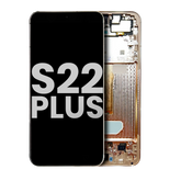 OLED Assembly With Frame Compatible For Samsung Galaxy S22 Plus 5G (Used OEM Pull: Grade B/C) (Pink Gold)