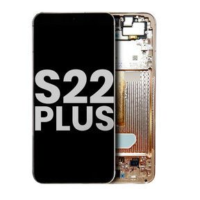 OLED Assembly With Frame Compatible For Samsung Galaxy S22 Plus 5G (Used OEM Pull: Grade B/C) (Pink Gold)