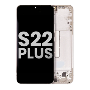OLED Assembly With Frame Compatible For Samsung Galaxy S22 Plus 5G (Used OEM Pull: Grade B/C) (Pink Gold)