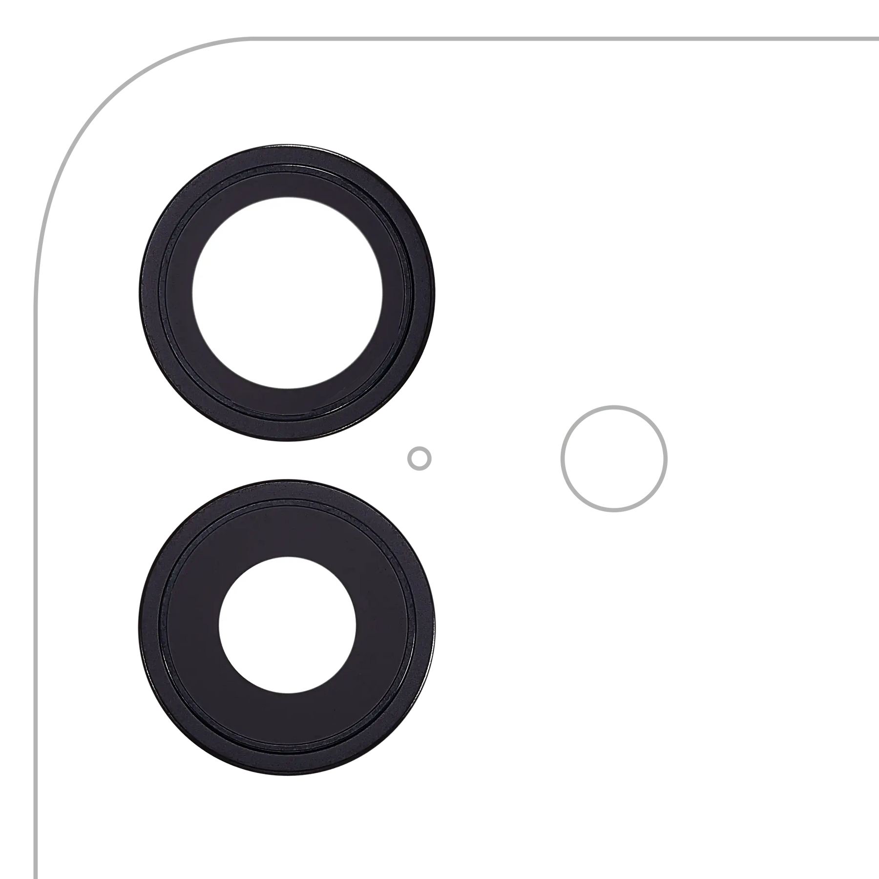 Back Camera Lens With Bracket & Bezel For iPhone 17 (Premium) (Black)