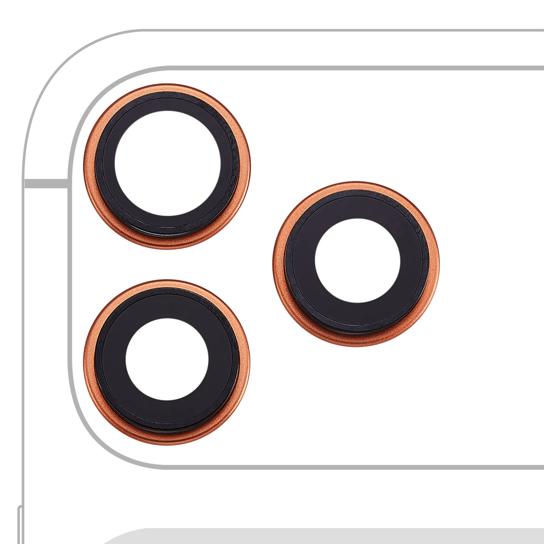 Back Camera Lens With Bracket & Bezel For iPhone 17 Pro/ 17 Pro Max (Premium) (Cosmic Orange)