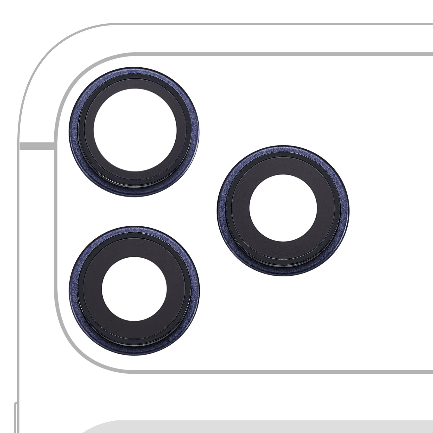 Back Camera Lens With Bracket & Bezel For iPhone 17 Pro/ 17 Pro Max (Premium) (Deep Blue)