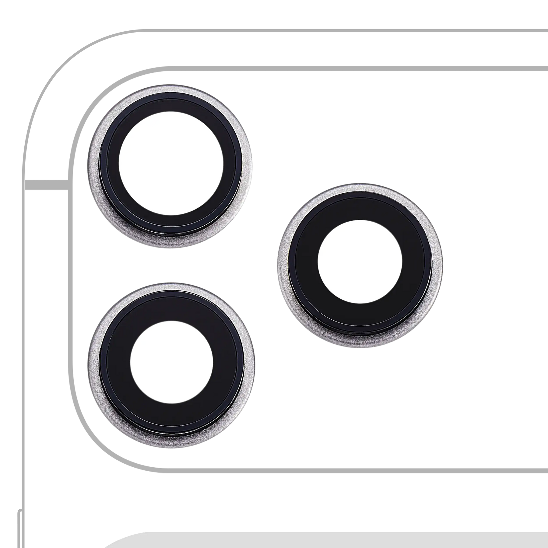 Back Camera Lens With Bracket & Bezel For iPhone 17 Pro/ 17 Pro Max (Premium) (Silver)
