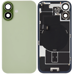 Back Glass w/ MagSafe Magnet & NFC & Flashlight Flex Compatible For iPhone 17 (Used OEM Pull: Grade A) (Sage )