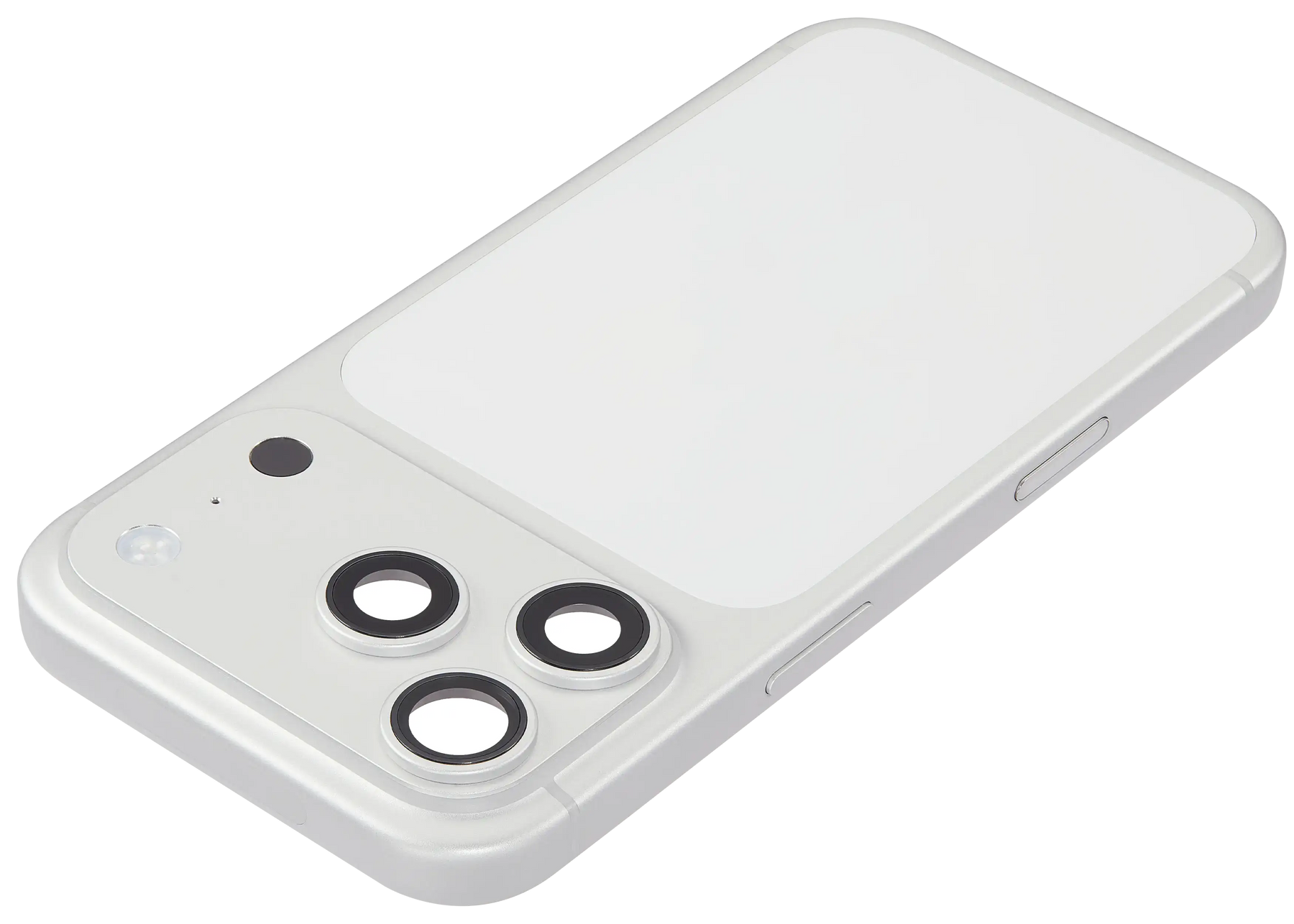 Back Housing W/ Charging Port Flex & Small Parts Compatible For iPhone 17 Pro (US Version) (Used OEM Pull: Grade A) (Silver)