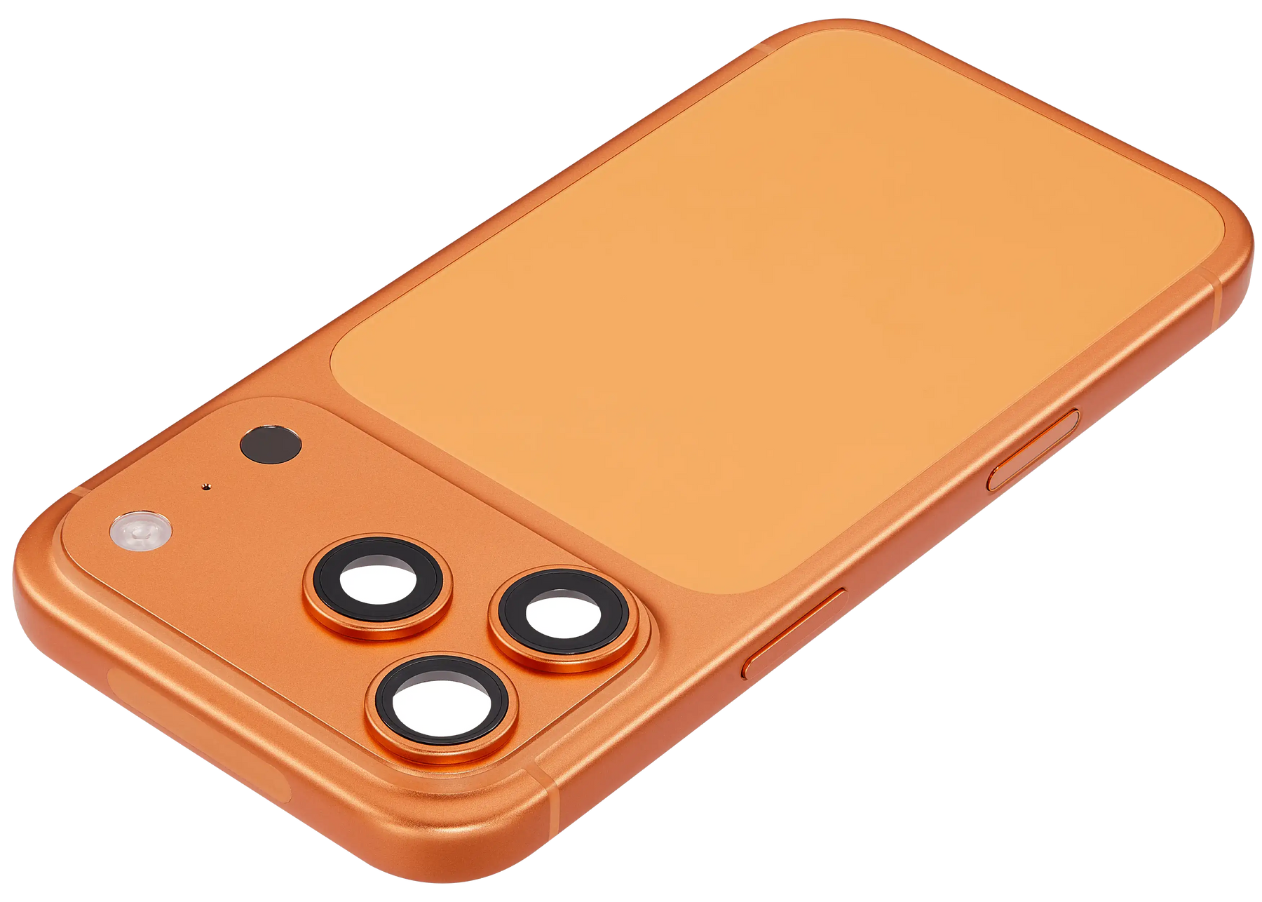 Back Housing W/ Charging Port Flex & Small Parts Compatible For iPhone 17 Pro (US Version) (Used OEM Pull: Grade A) (Cosmic Orange)