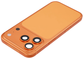 Back Housing W/ Charging Port Flex & Small Parts Compatible For iPhone 17 Pro (US Version) (Used OEM Pull: Grade A) (Cosmic Orange)