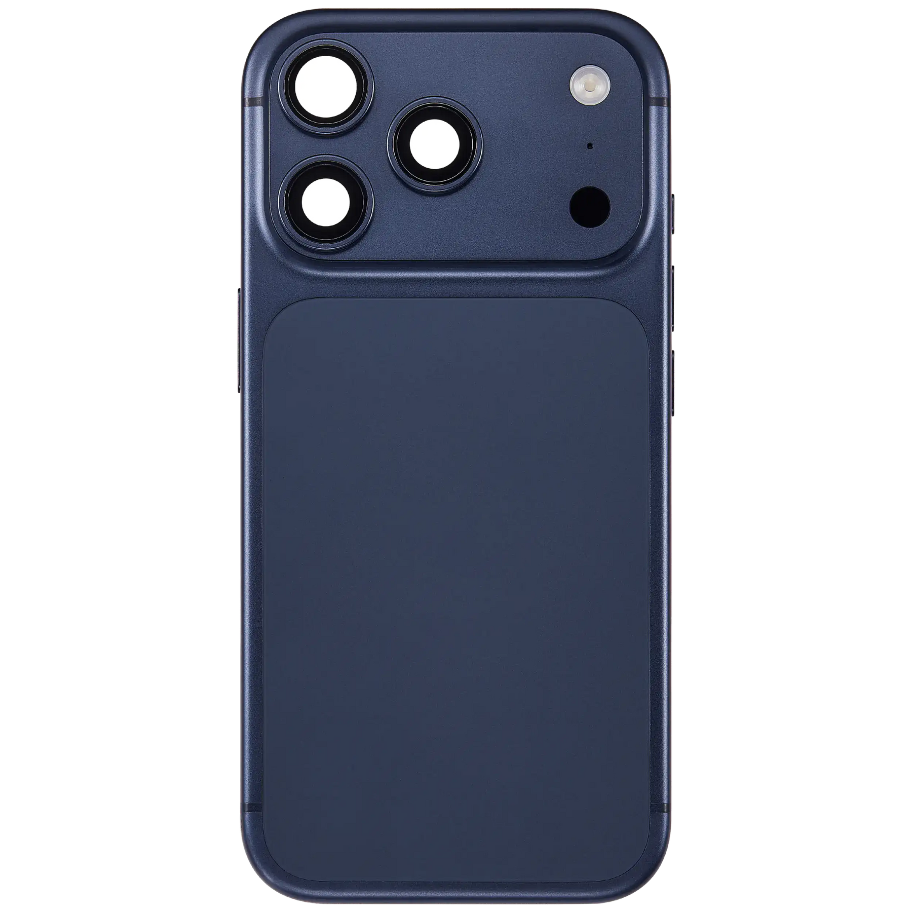 Back Housing W/ Charging Port Flex & Small Parts Compatible For iPhone 17 Pro (US Version) (Used OEM Pull: Grade A) (Deep Blue)