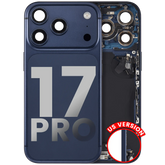 Back Housing W/ Charging Port Flex & Small Parts Compatible For iPhone 17 Pro (US Version) (Used OEM Pull: Grade A) (Deep Blue)