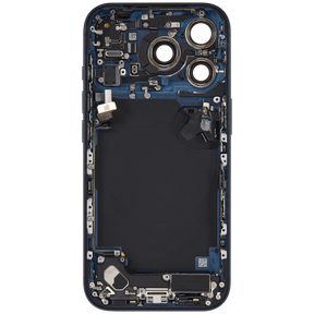 Back Housing W/ Charging Port Flex & Small Parts Compatible For iPhone 17 Pro (US Version) (Used OEM Pull: Grade A) (Deep Blue)