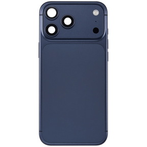 Back Housing W/ Charging Port Flex & Small Parts Compatible For iPhone 17 Pro Max (US Version) (Used OEM Pull: Grade A) (Deep Blue)