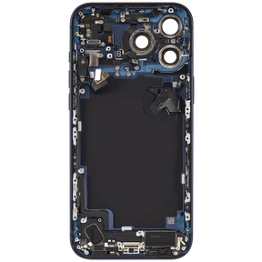 Back Housing W/ Charging Port Flex & Small Parts Compatible For iPhone 17 Pro Max (US Version) (Used OEM Pull: Grade A) (Deep Blue)