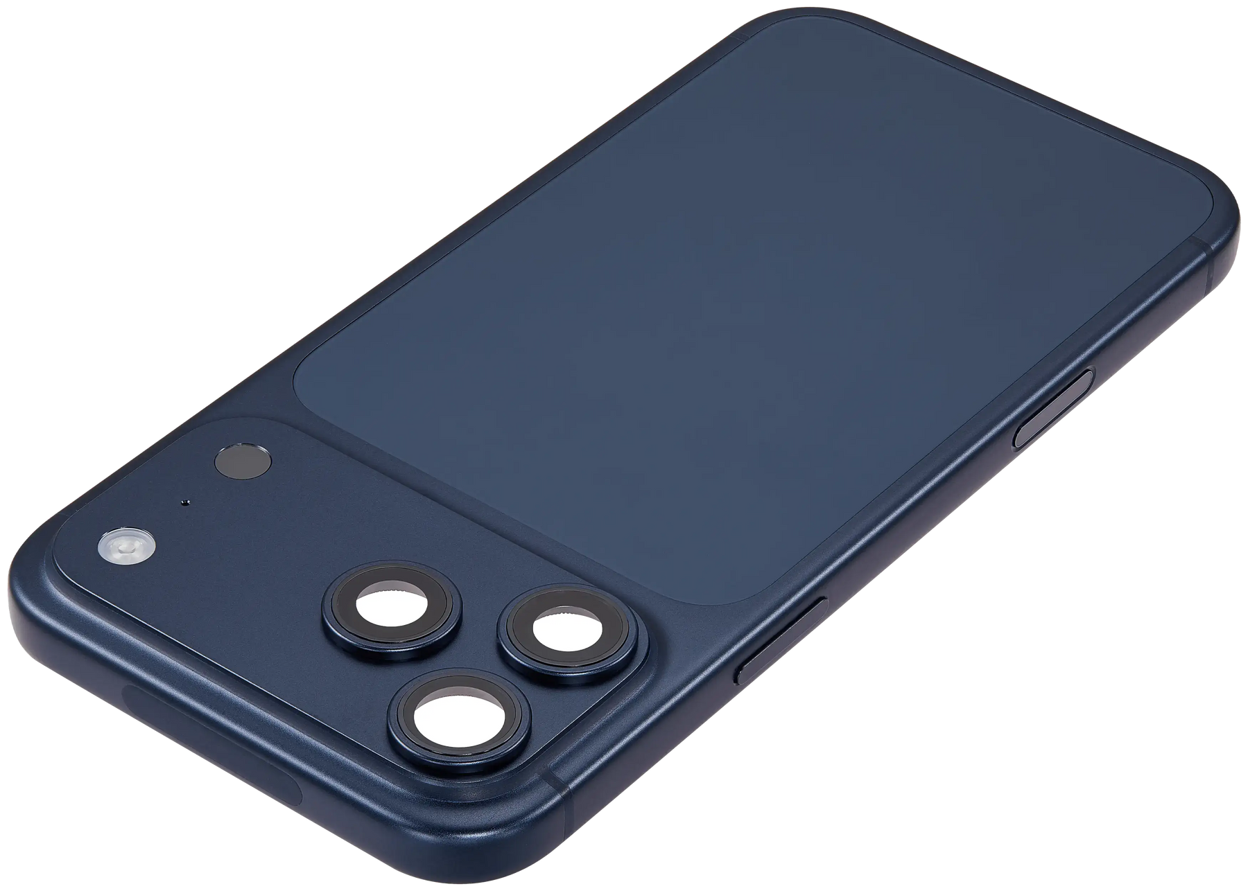 Back Housing W/ Charging Port Flex & Small Parts Compatible For iPhone 17 Pro Max (US Version) (Used OEM Pull: Grade A) (Deep Blue)