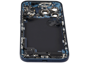 Back Housing W/ Charging Port Flex & Small Parts Compatible For iPhone 17 Pro Max (US Version) (Used OEM Pull: Grade A) (Deep Blue)