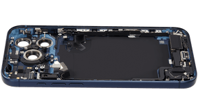 Back Housing W/ Charging Port Flex & Small Parts Compatible For iPhone 17 Pro Max (US Version) (Used OEM Pull: Grade A) (Deep Blue)