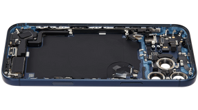 Back Housing W/ Charging Port Flex & Small Parts Compatible For iPhone 17 Pro Max (US Version) (Used OEM Pull: Grade A) (Deep Blue)