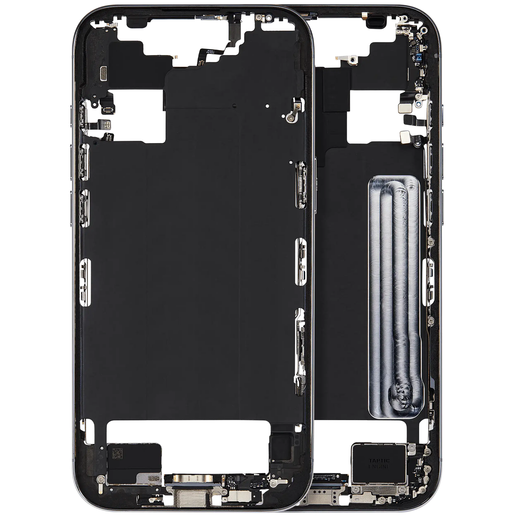 Mid-Frame Housing W/ Charging Port Flex & Small Parts For iPhone Air (US Version) (Used OEM Pull: Grade A) (Sky Blue)