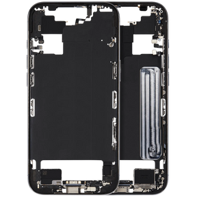 Mid-Frame Housing W/ Charging Port Flex & Small Parts For iPhone Air (US Version) (Used OEM Pull: Grade A) (Sky Blue)