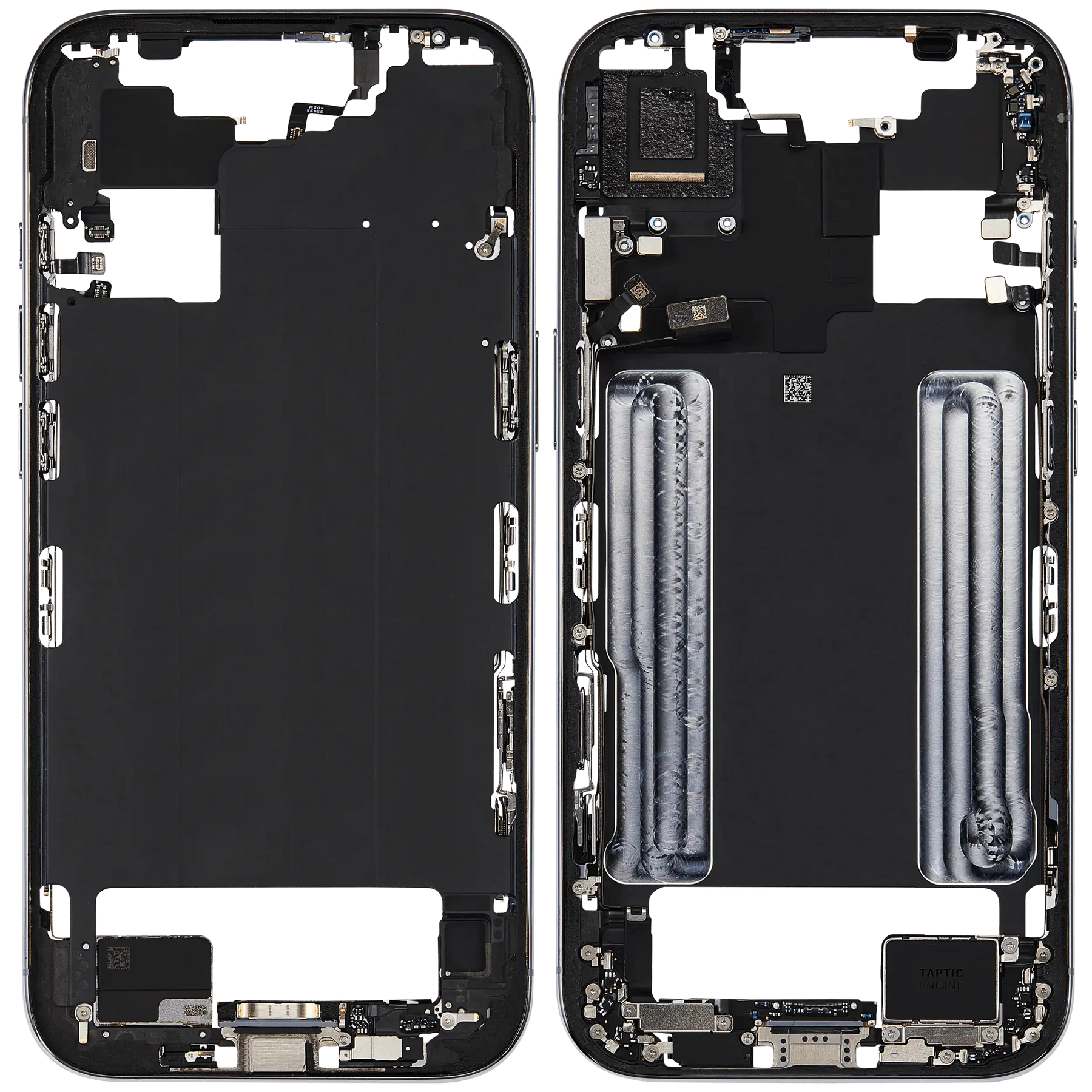 Mid-Frame Housing W/ Charging Port Flex & Small Parts For iPhone Air (US Version) (Used OEM Pull: Grade A) (Sky Blue)