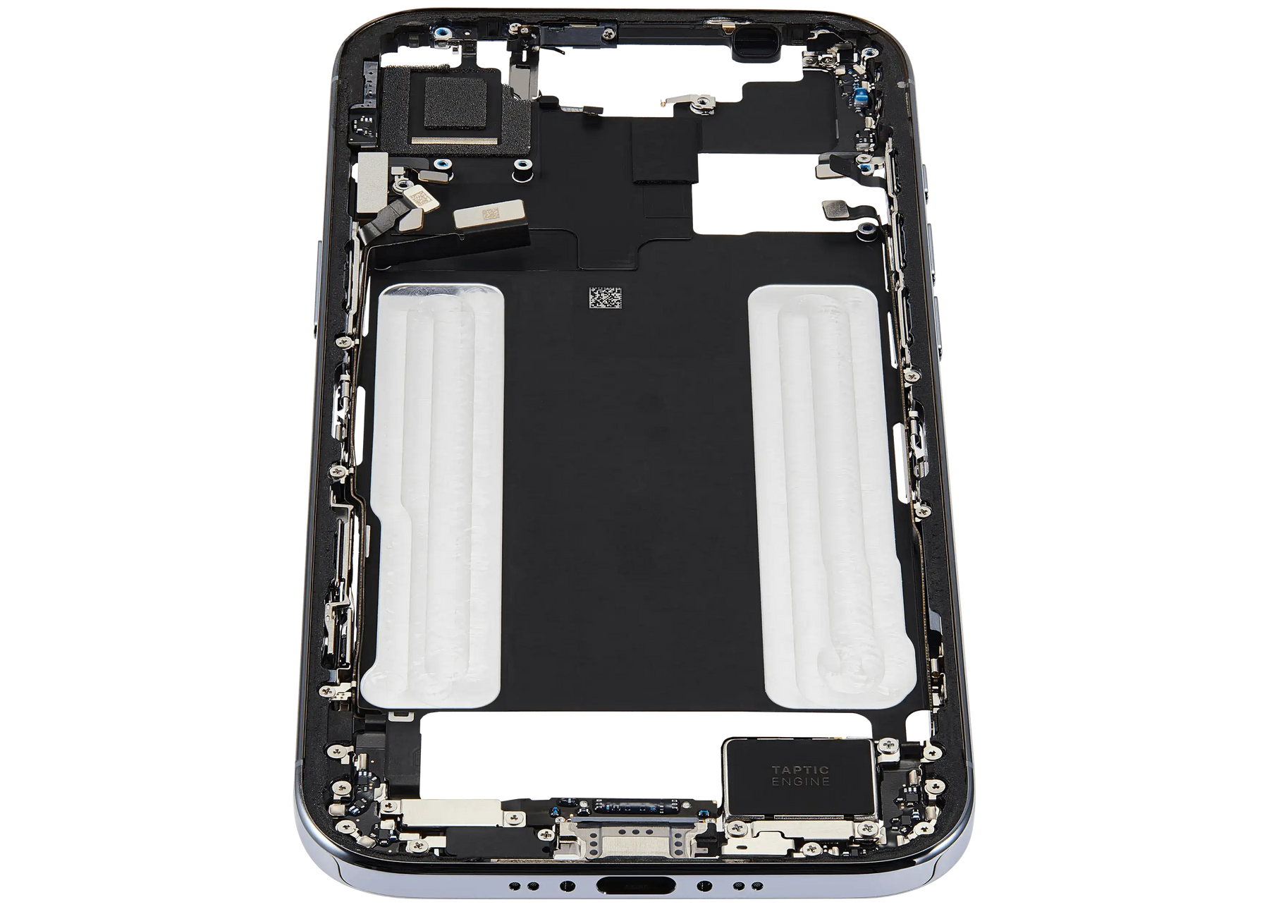 Mid-Frame Housing W/ Charging Port Flex & Small Parts For iPhone Air (US Version) (Used OEM Pull: Grade A) (Sky Blue)